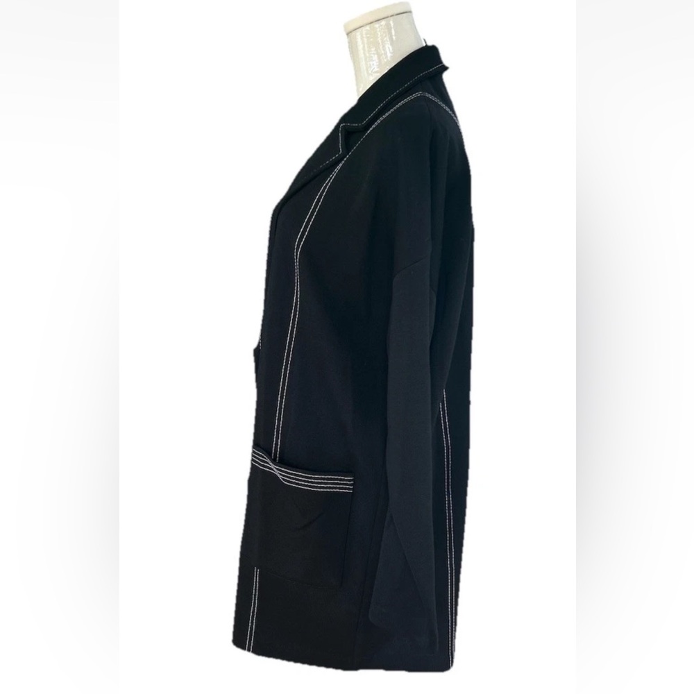 St. John Black Wool Blend One Button SingleJacket Size Small - Picture 12 of 12